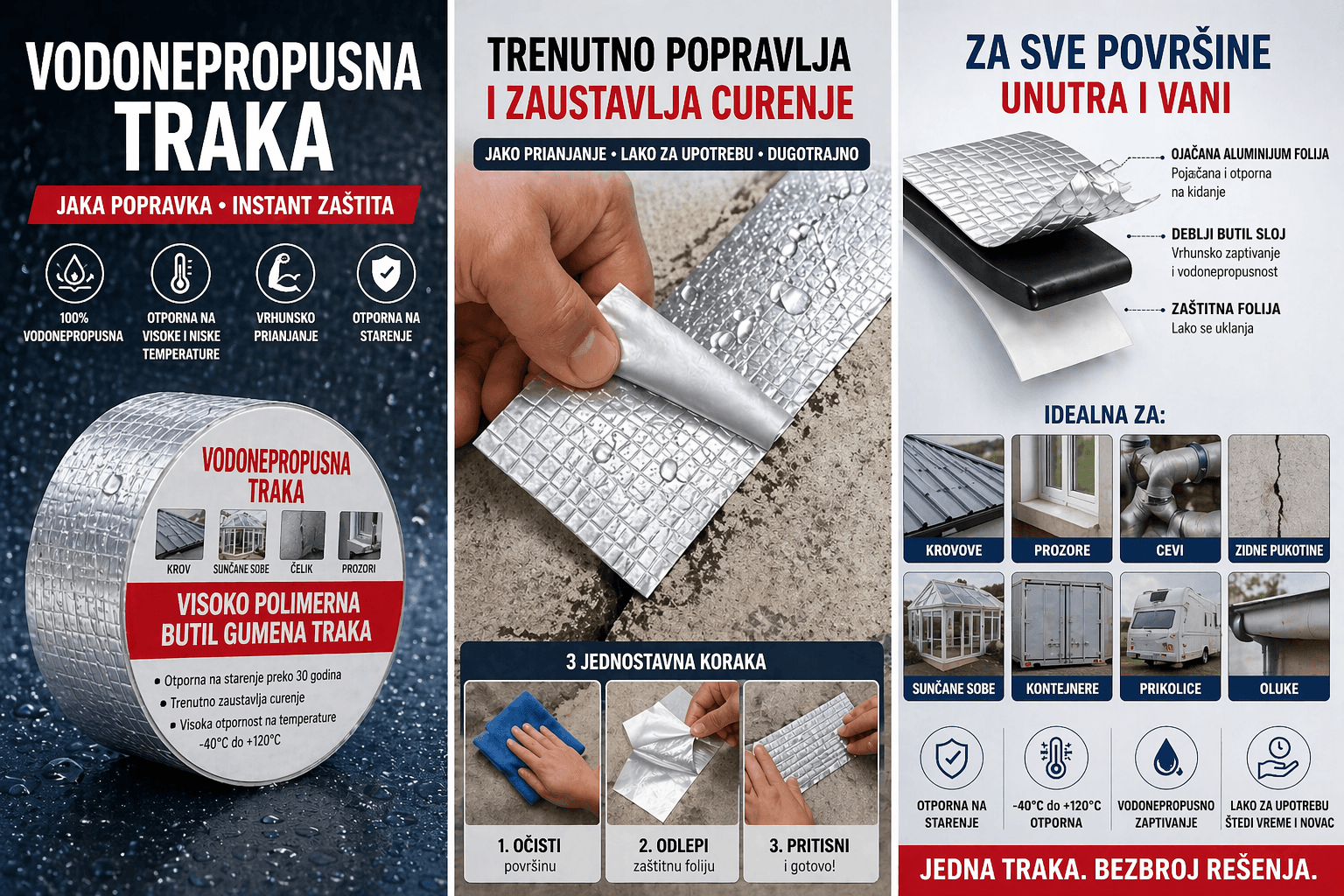 Alu vodootporna traka